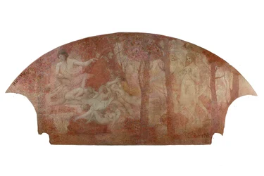 Allegorie van Drama - Zijpaneel van de foyer van het Gemeentelijk Theater van Rio de Janeiro